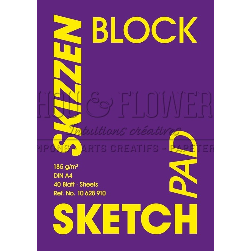 BLOC A4 40 FEUILLES 185G SKIZZEN