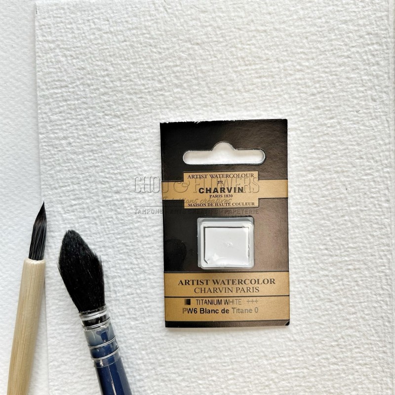 N°0 BLANC DE TITANE AQUARELLE EXTRA FINE CHARVIN DEMI GODET