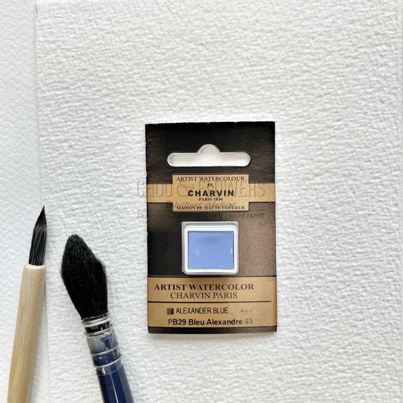 N°43 BLEU ALEXANDRE AQUARELLE EXTRA FINE CHARVIN DEMI GODET