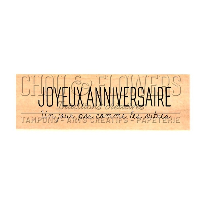 Tampon Bois Joyeux Anniversaire Pour La Carterie Et Le Scrap Tampon Bois Joyeux Anniversaire Pour La Carterie Et Le Scrap