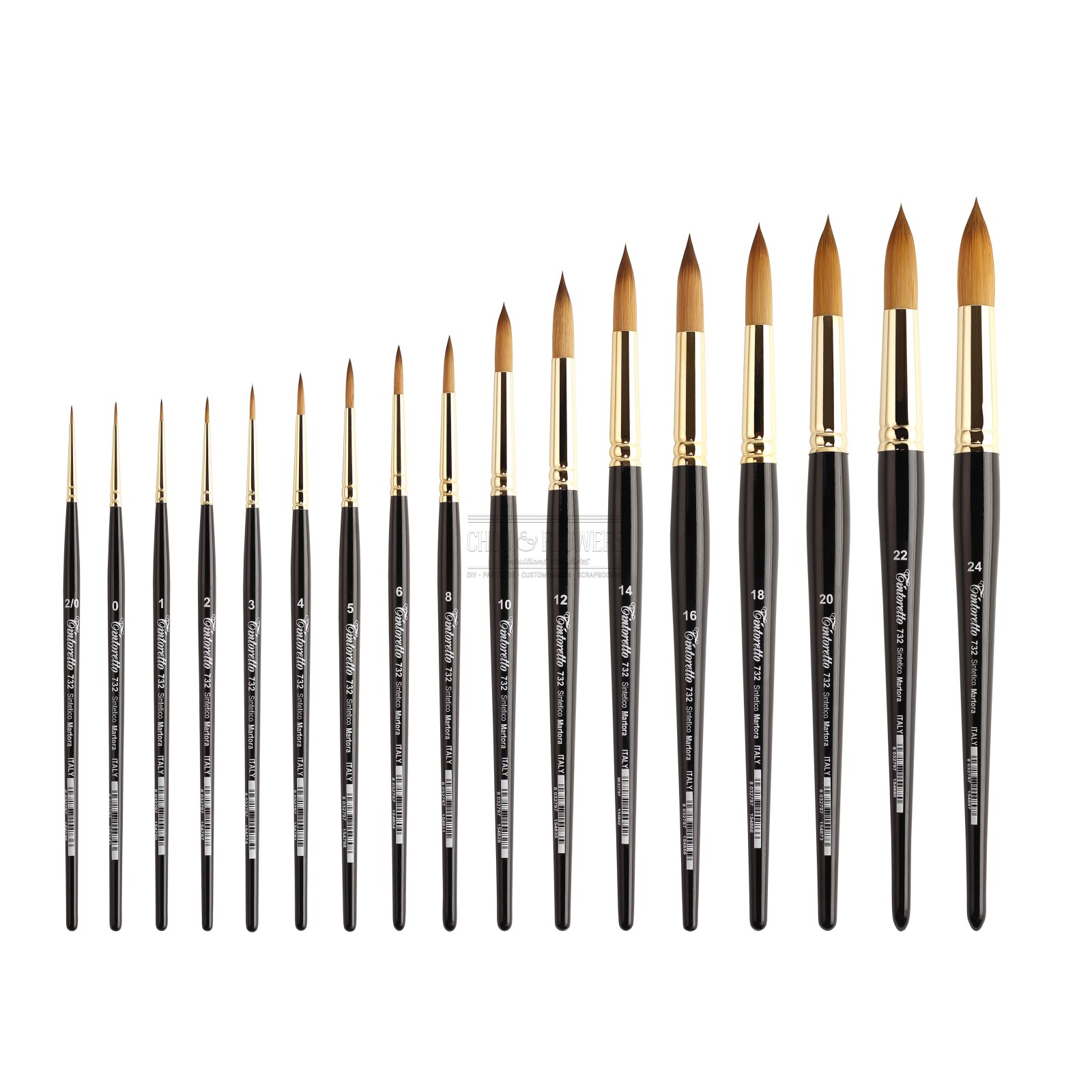 Major Brushes – 150 Pinceaux Synthétiques Pointe Ronde (3x50) – Manches épais, Idéal Pour Loisirs Créatifs