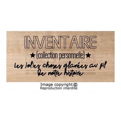 Tampon bois "INVENTAIRE"