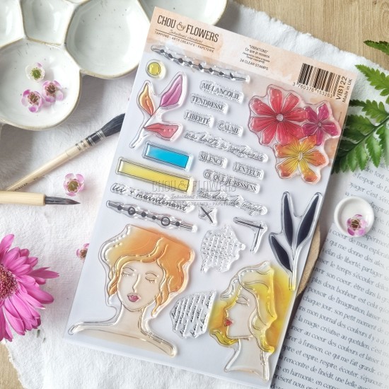 Tampon clear ce que je ressens de la collection Vibrations de Chou and Flowers