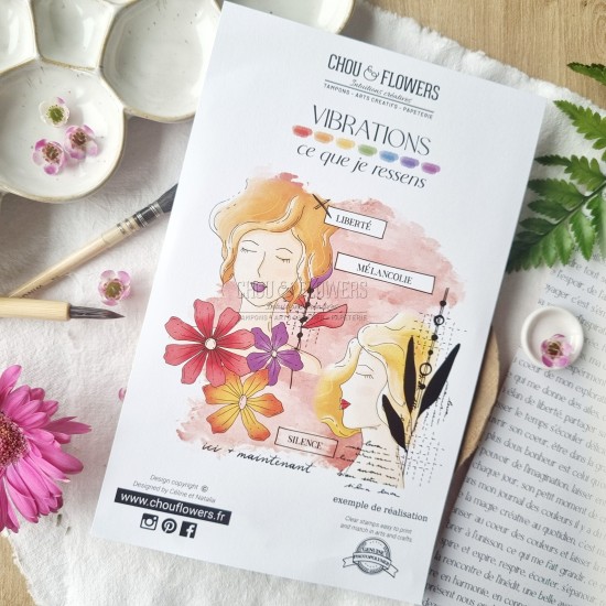 Tampon clear ce que je ressens de la collection Vibrations de Chou and Flowers