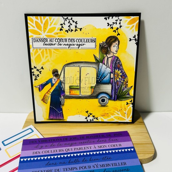Tampon clear Fille indienne de la collection Vibrations de Chou and Flowers