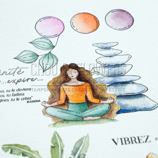 Tampon clear Respire de la collection Vibrations de Chou and Flowers