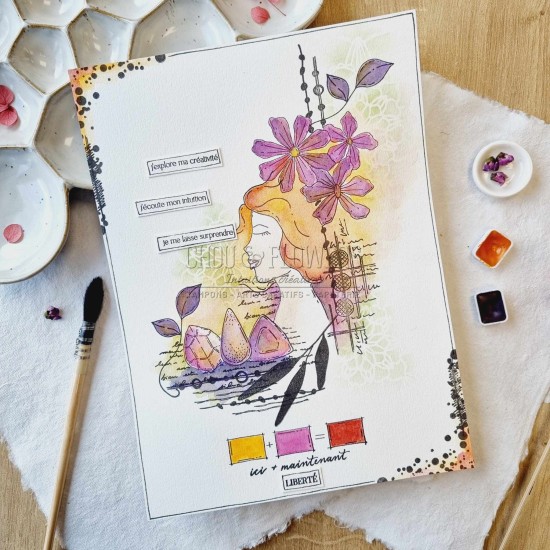 Tampon clear ce que je ressens de la collection Vibrations de Chou and Flowers