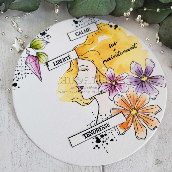 Tampon clear ce que je ressens de la collection Vibrations de Chou and Flowers