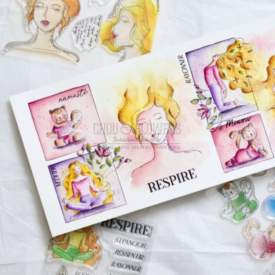Tampon clear ce que je ressens de la collection Vibrations de Chou and Flowers