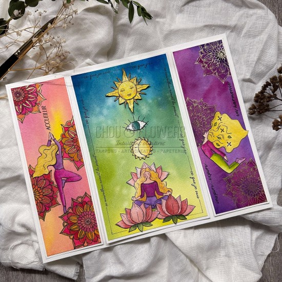 tampon clear le cadran de la collection vibrations de Chou and Flowers