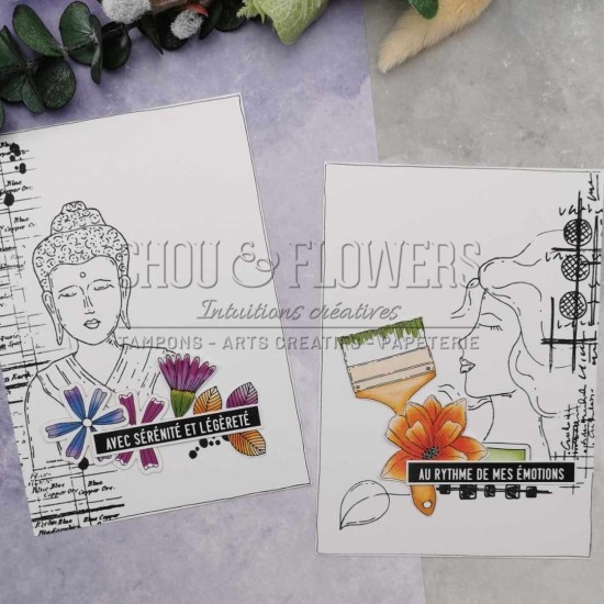 clear A6 color splash de la collection vibrations de Chou and Flowers