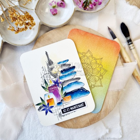 clear A6 color splash de la collection vibrations de Chou and Flowers