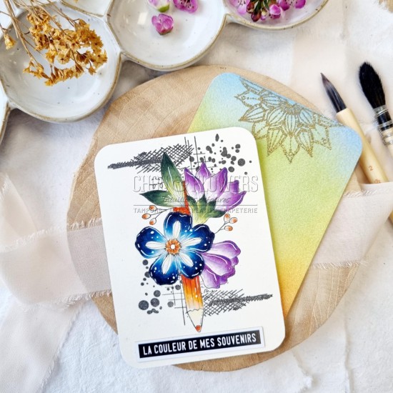 clear A6 color splash de la collection vibrations de Chou and Flowers