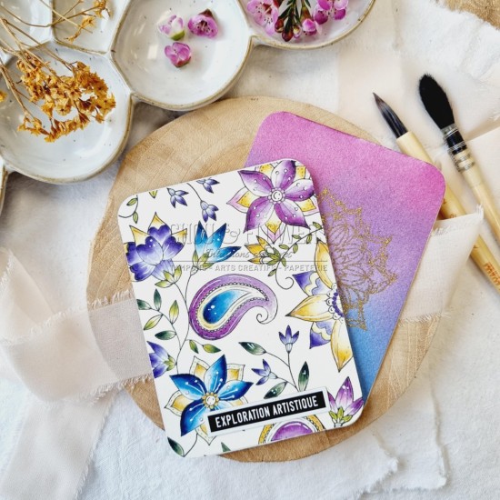 Tampon imprimé de fleurs collection vibrations