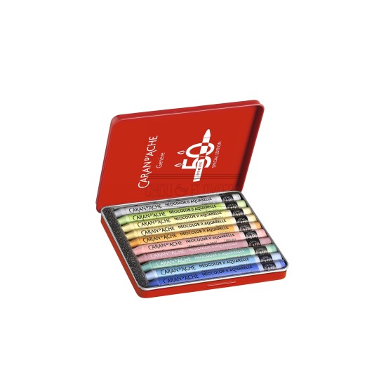 boite de 10 neocolor II édition spéciale 50 ans - palette pastel