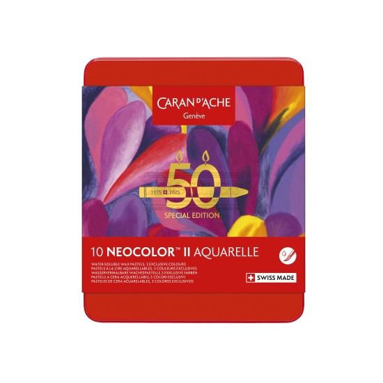 boite de 10 neocolor II édition spéciale 50 ans - palette POP