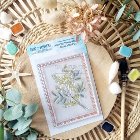 tampon clear Mimosa de la collection Rêve azur de Chou & Flowers