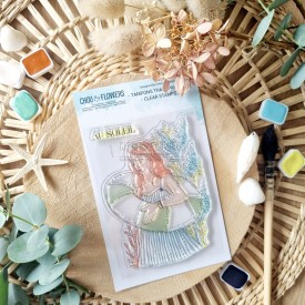 tampon clear Fille au soleil de la collection Rêve azur de Chou & Flowers