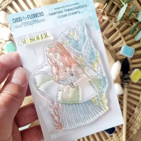 tampon clear Fille au soleil de la collection Rêve azur de Chou & Flowers
