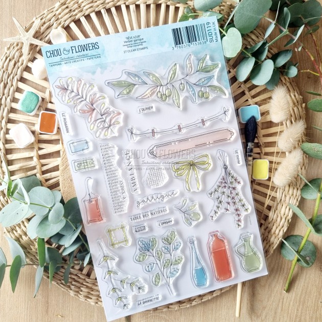 tampon clear Herbier garrigue de la collection Rêve azur de Chou & Flowers tampon clear Herbier garrigue de la collection Rêve azur de Chou & Flowers