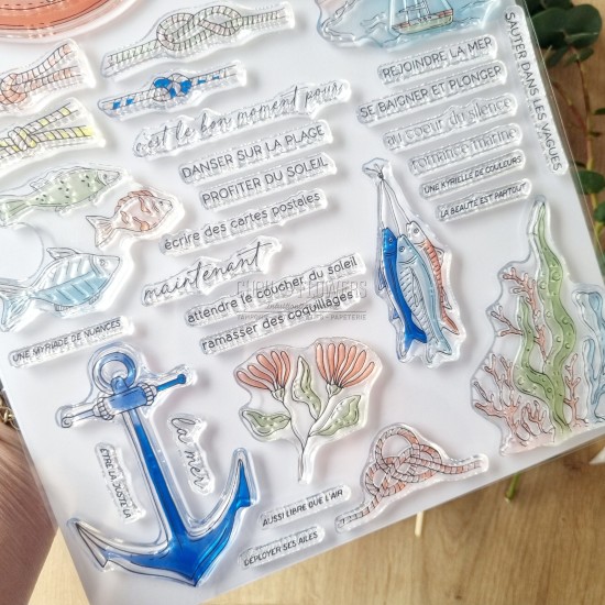 tampon clear Le hublot de la collection Rêve azur de Chou & Flowers