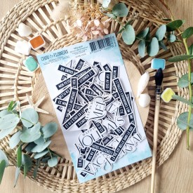 Ensemble de die cuts jolies phrases sud de Chou and Flowers