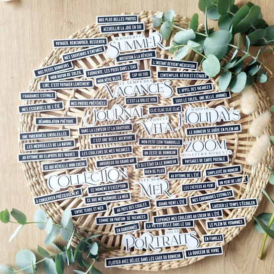 Ensemble de die cuts jolies phrases sud de Chou and Flowers
