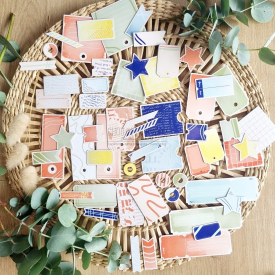 Ensemble de die cuts étiquettes sud de Chou and Flowers