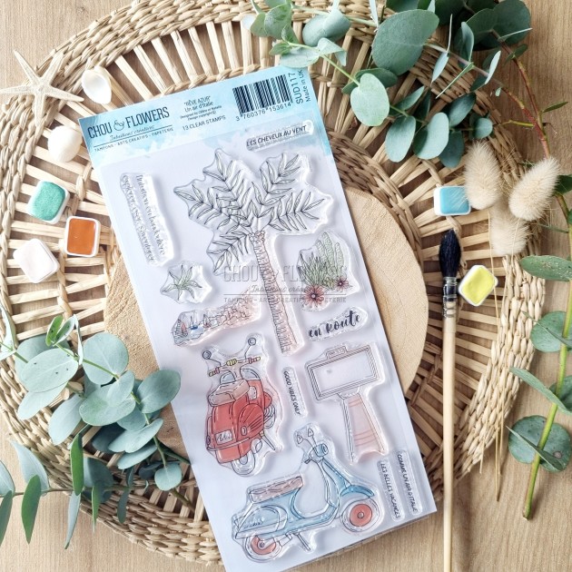 tampon clear Un air d'italie de la collection Rêve azur de Chou & Flowers tampon clear Un air d'italie de la collection Rêve azur de Chou & Flowers