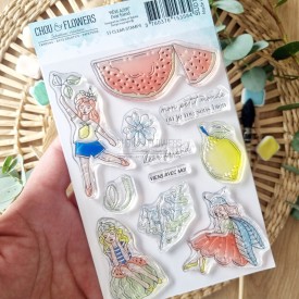 tampon clear Dear friend de la collection Rêve azur de Chou & Flowers