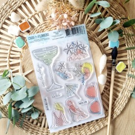 tampon clear Relax de la collection Rêve azur de Chou & Flowers
