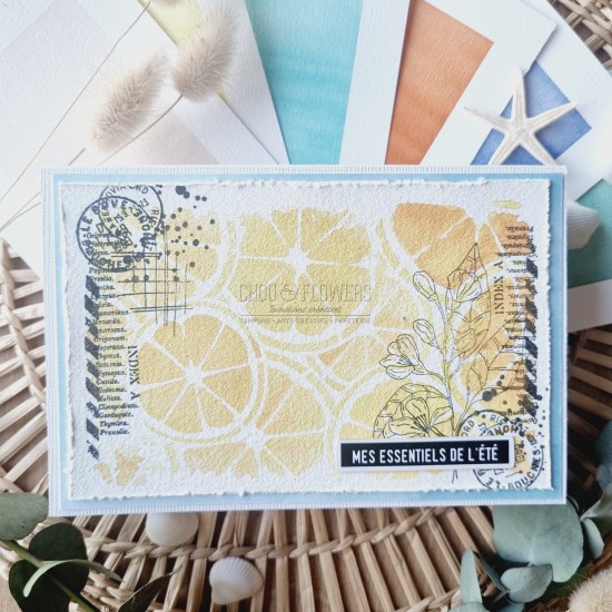 Pochoir citron de la collection Rêve azur de Chou & Flowers