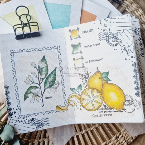 tampon clear Tutti frutti de la collection Rêve azur de Chou & Flowers