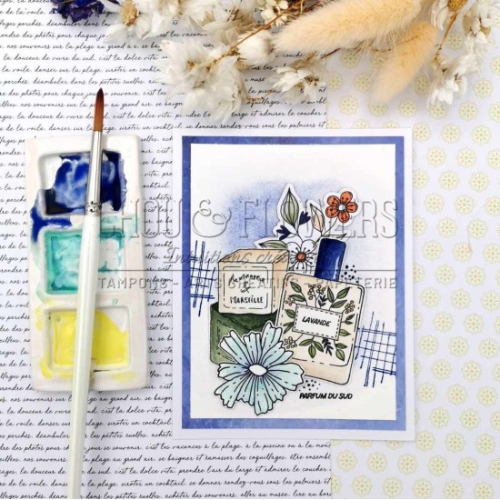 tampon clear parfum du sud de la collection Rêve azur de Chou & Flowers