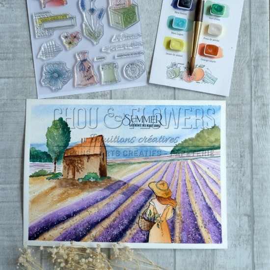 tampon clear parfum du sud de la collection Rêve azur de Chou & Flowers