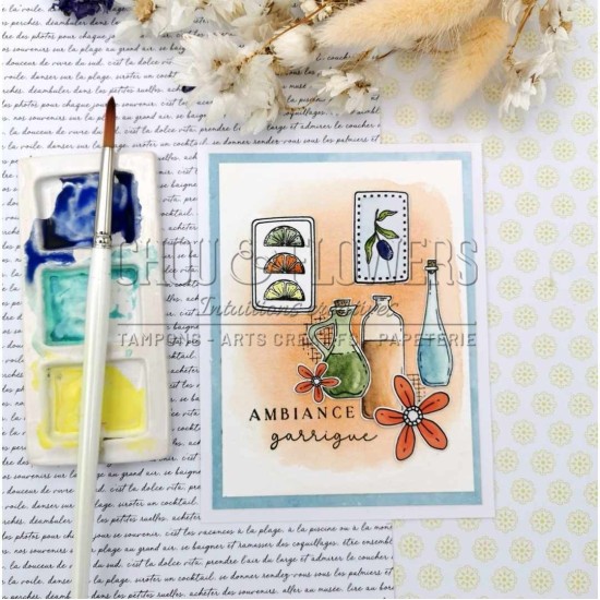 tampon clear Herbier garrigue de la collection Rêve azur de Chou & Flowers