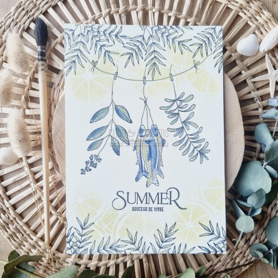 tampon clear Herbier garrigue de la collection Rêve azur de Chou & Flowers