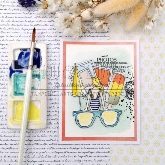 tampon clear Relax de la collection Rêve azur de Chou & Flowers