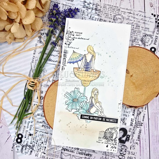 tampon clear Relax de la collection Rêve azur de Chou & Flowers