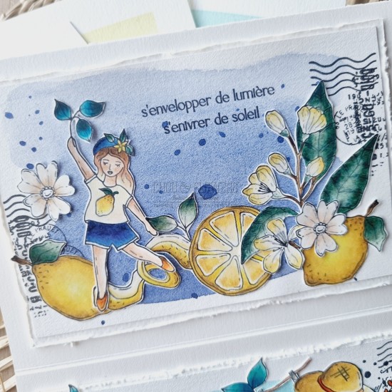 tampon clear Dear friend de la collection Rêve azur de Chou & Flowers
