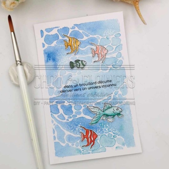 Pochoir A6 ECUME de Chou and Flowers