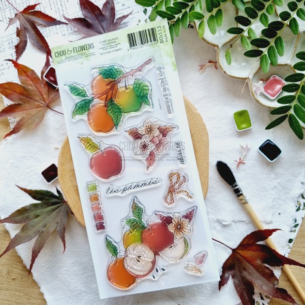 tampons clear LES POMMES de la collection L'Orée des bois tampons clear LES POMMES de la collection L'Orée des bois