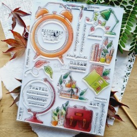 tampons clear le réveil de la collection L'Orée des bois pour les scrapbooking, l'artjournal et la carterie