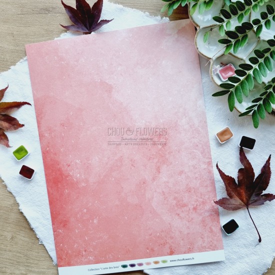 set de papiers Collection l'Orée des bois pour vos projets de scrapbooking, d'artjournal et de carterie