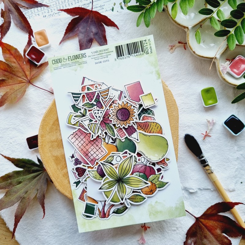 die cuts cueillette d'automne de la collection L'orée des bois