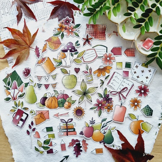 die cuts cueillette d'automne de la collection L'orée des bois