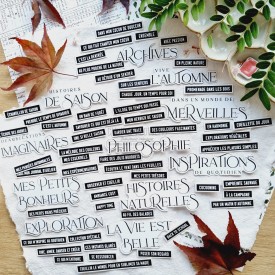 die cuts mots d'automne de la collection L'orée des bois