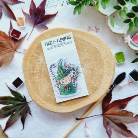 tampon clear doudou des bois pour le scrapbooking, la carterie et l'artjournal