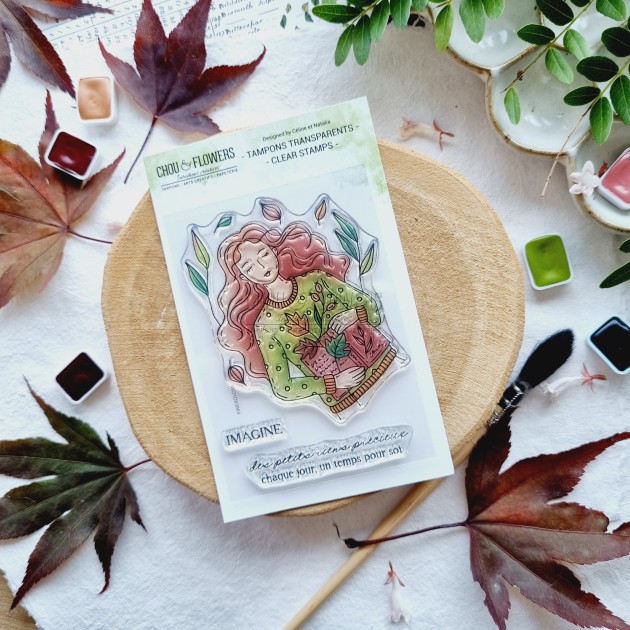 tampon clear Fille d'automne de la collection L'orée des bois tampon clear Fille d'automne de la collection L'orée des bois
