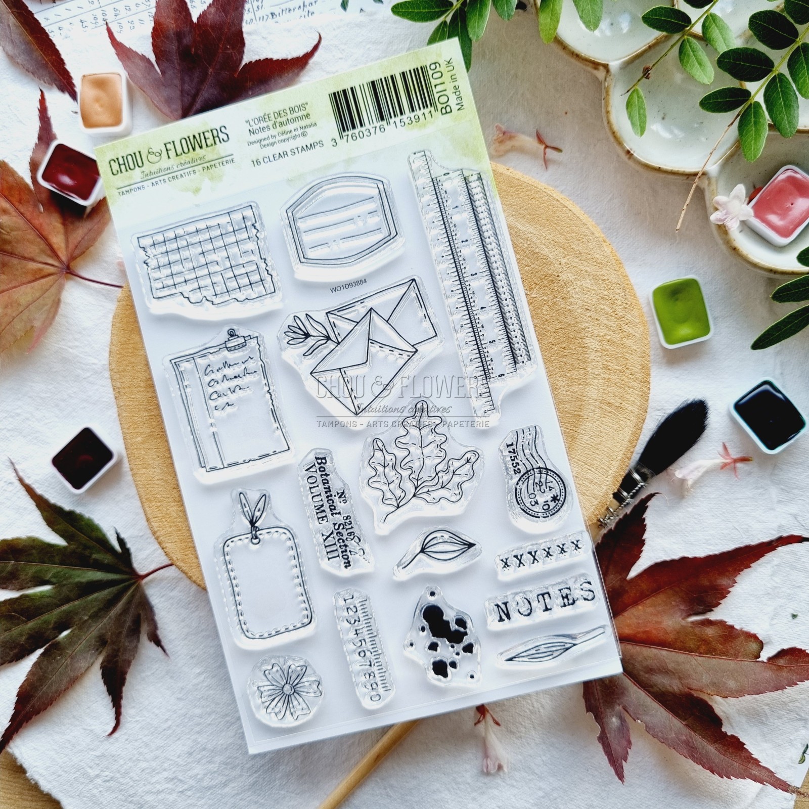 Tampons Transparents Feuilles D'automne 14,5x16,5 Cm - Scrapbooking, Cartes, Déco